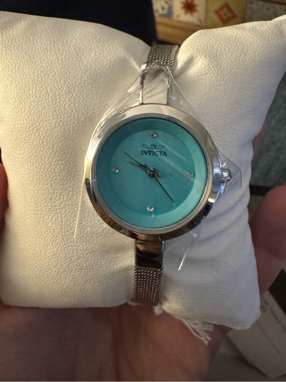 NIB INVICTA CELESTIAL TURQUOISE BLUE SILVER WAYCH 70288